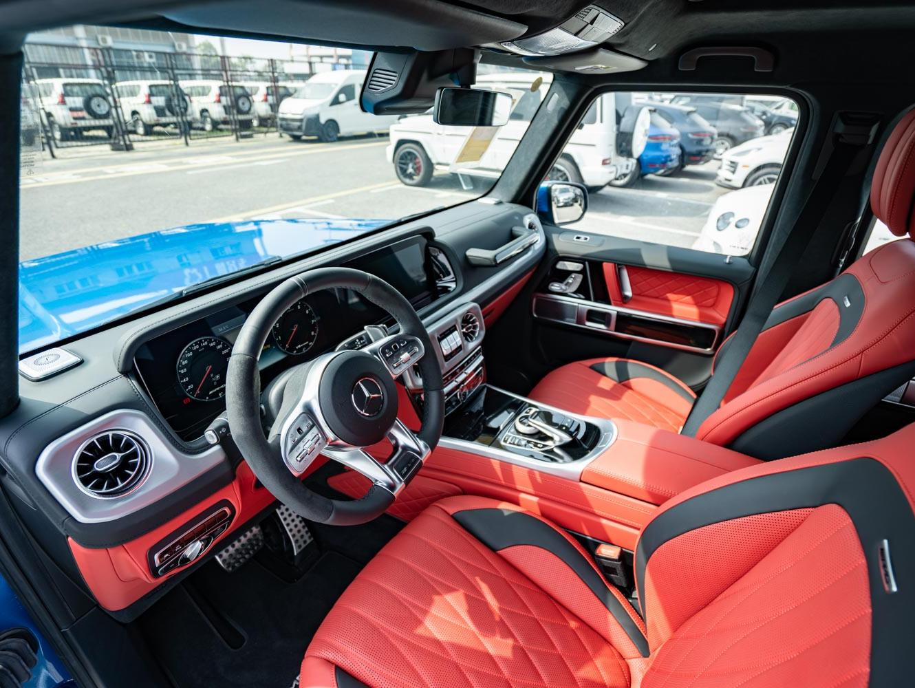 奔驰 奔驰G级AMG 南海蓝/红色 2022款 4.0T 欧规版