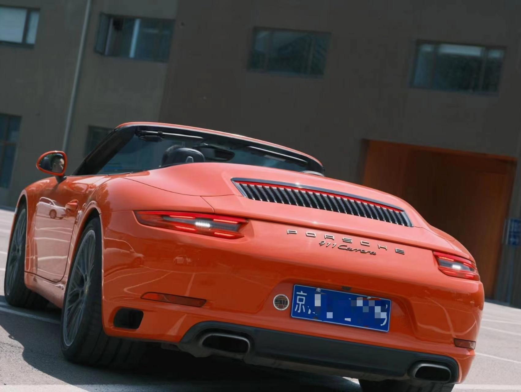 二手保时捷 911 橘色/黑色 Carrera Cabriolet  中规版