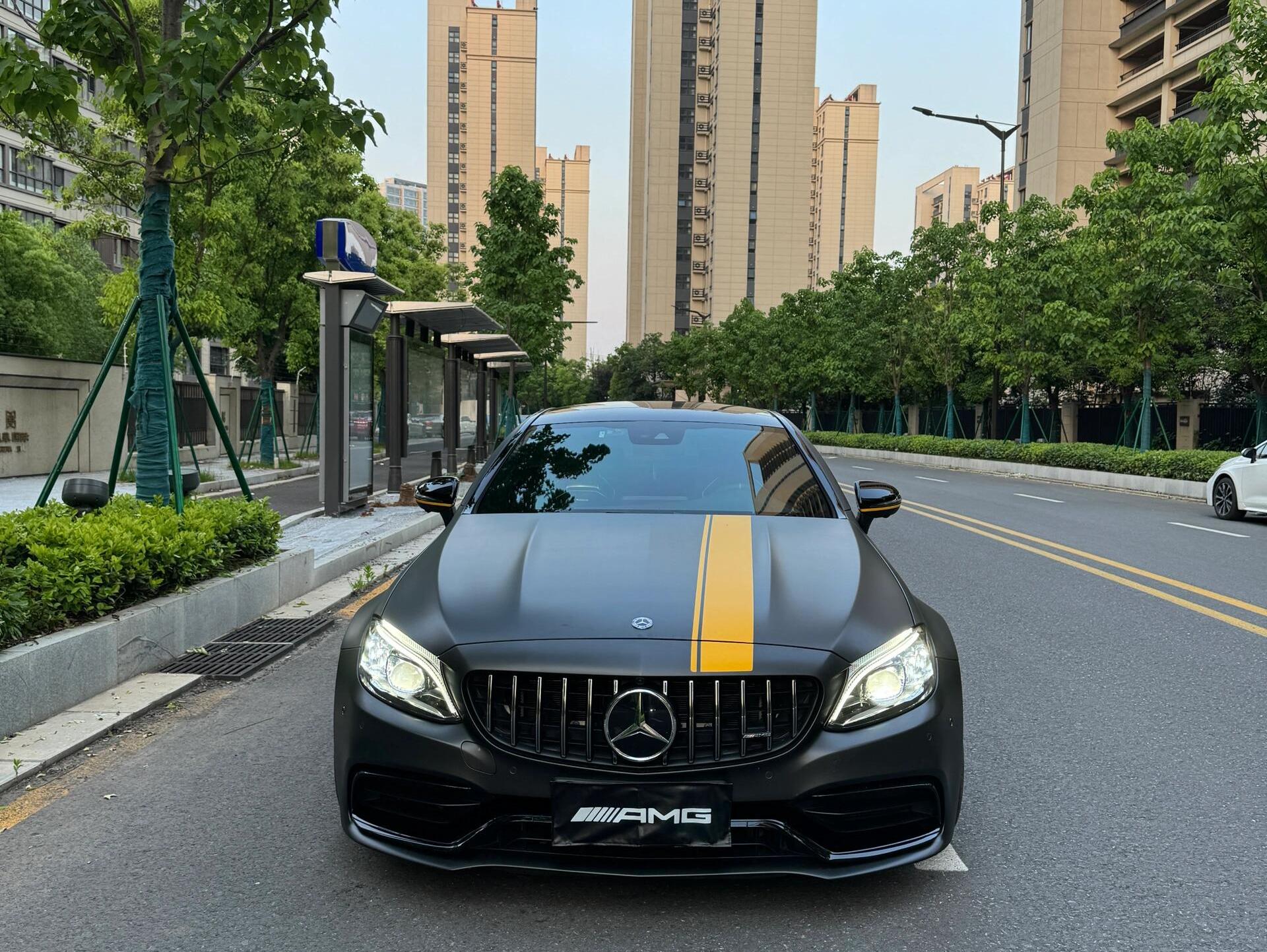 二手奔驰 AMG 灰色/黑色 2016款 C63 Coupe