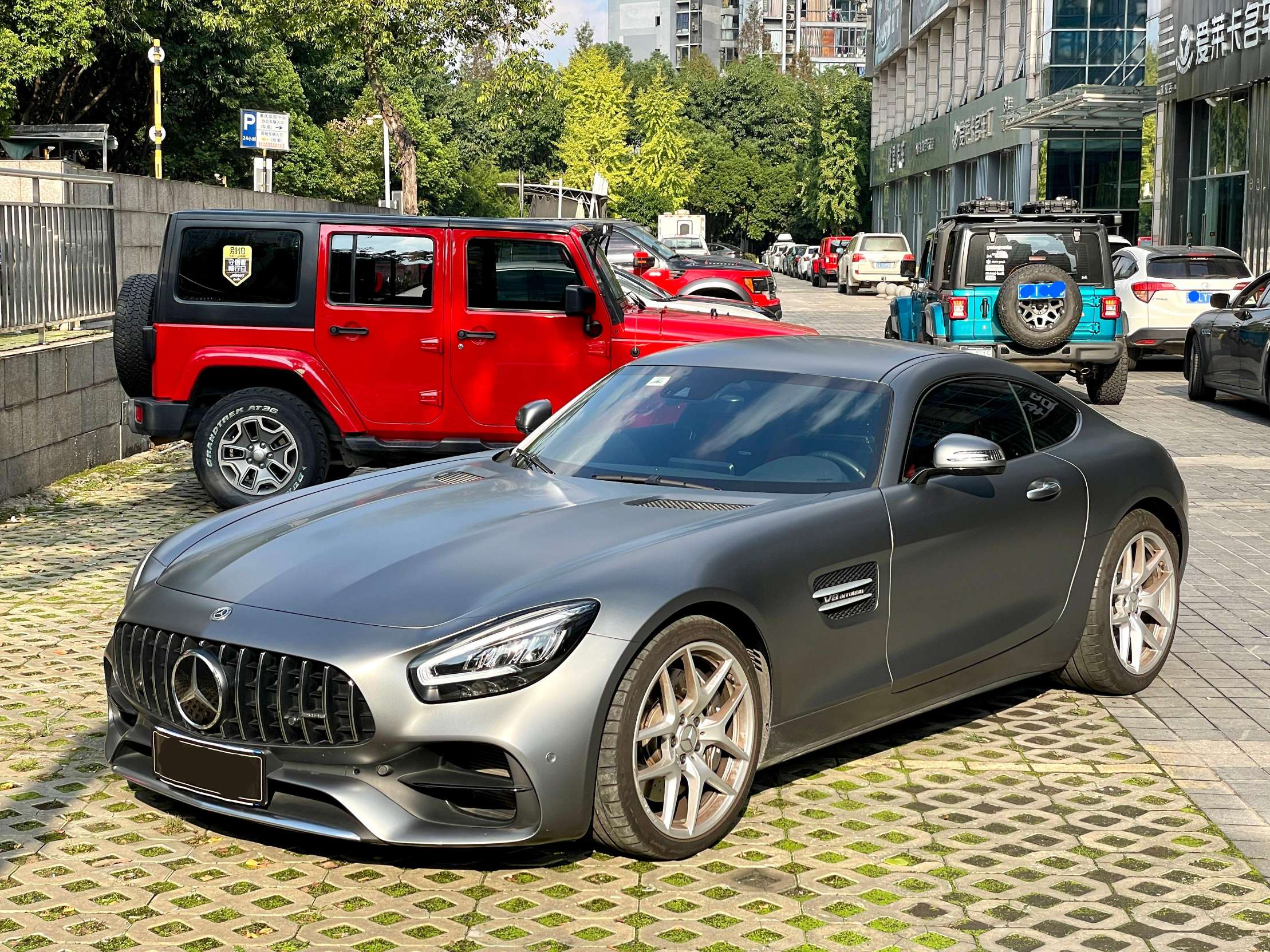 二手奔驰 AMG GT 清风银/红色 2019款