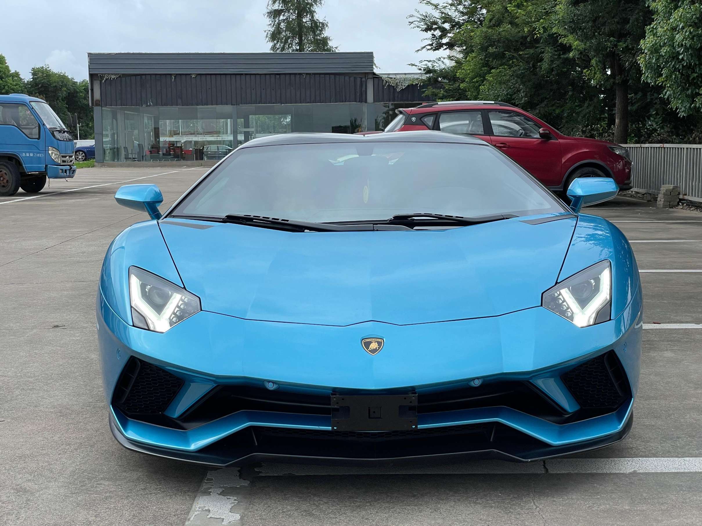 二手兰博基尼 Aventador 蓝色/黄黑 2018款 Aventador S Roadster