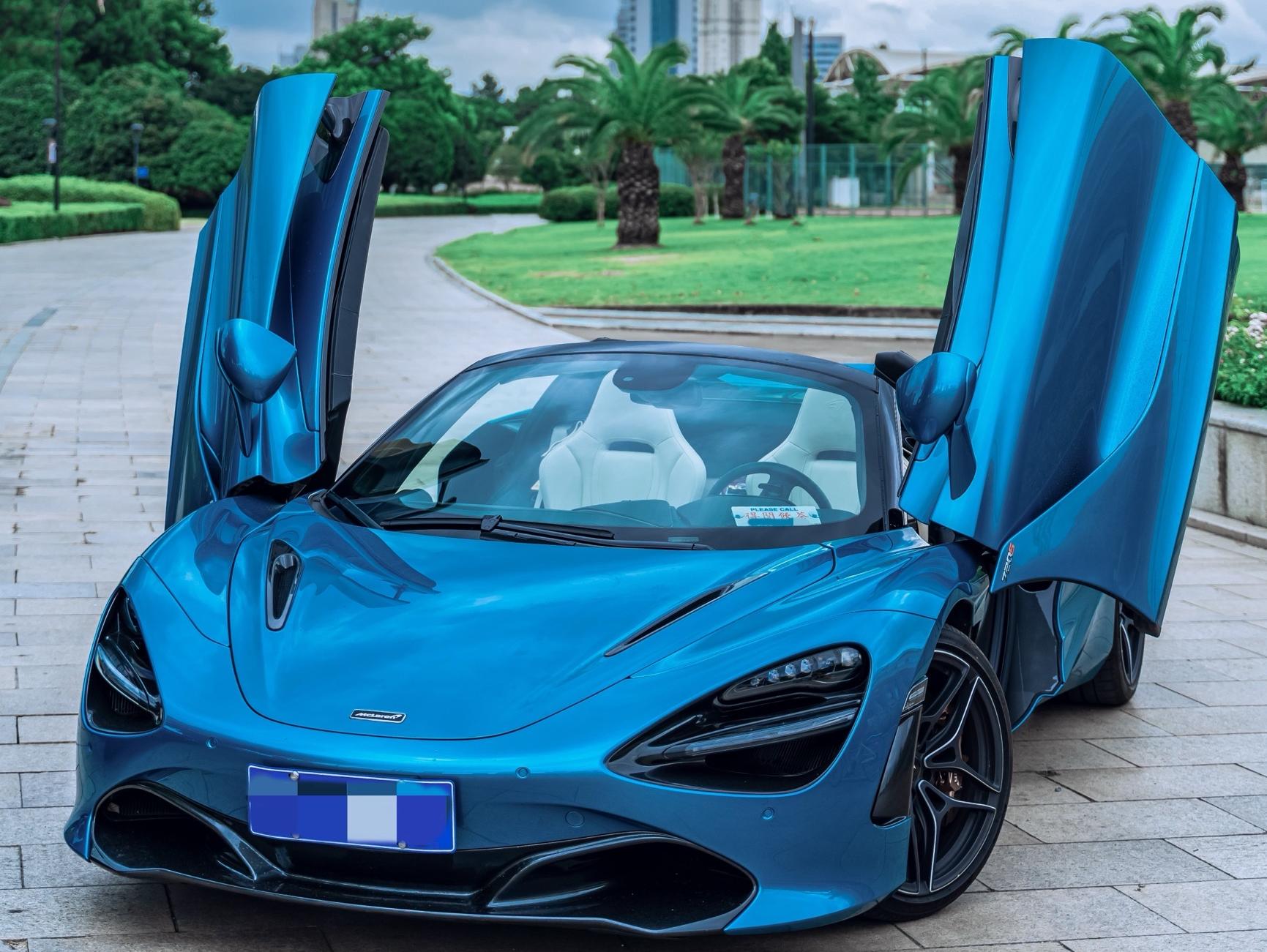 二手迈凯伦 720S 伯利兹蓝/白色 2019款 4.0T Spider P版