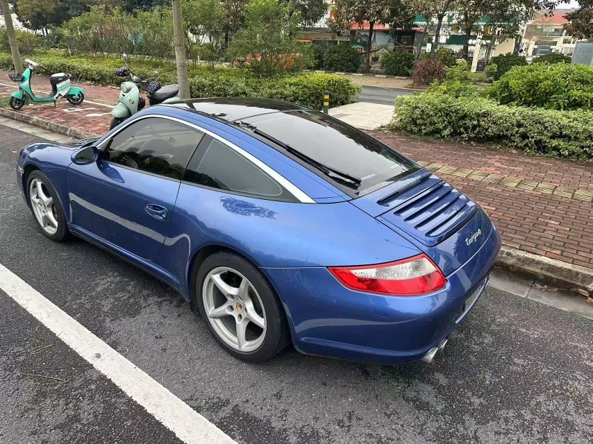 二手保时捷 911 蓝色/米色 Targa 欧规版