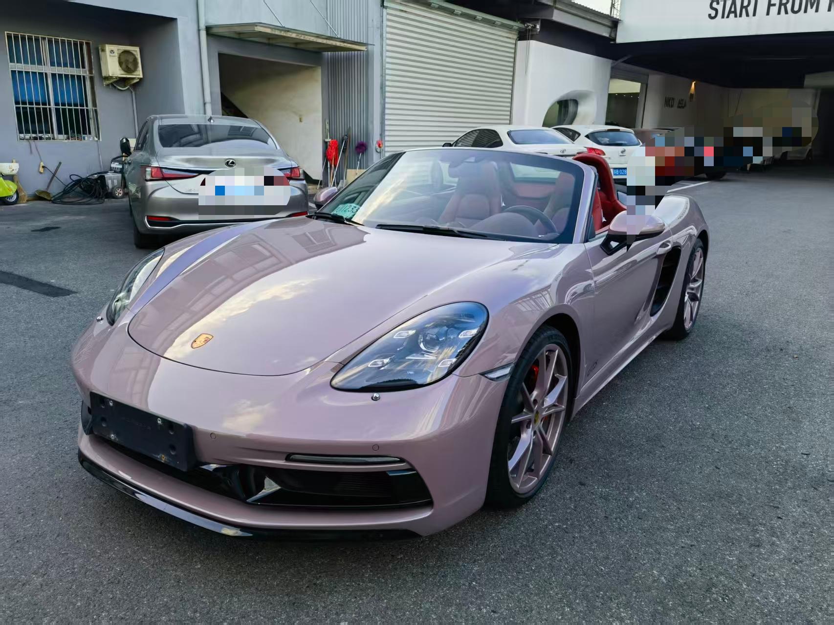 二手保时捷 718 冰梅粉/波尔多红 2022款 Boxster 2.0T