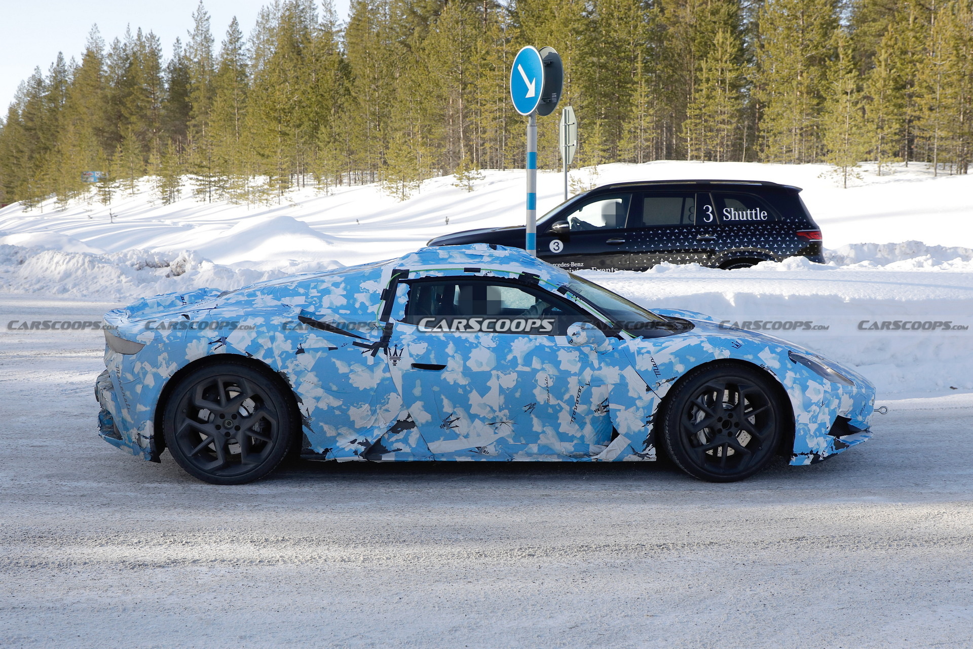 玛莎拉蒂 MC20 敞篷原型车雪地测试照曝光
