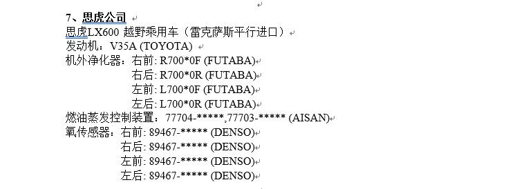 雷克萨斯LX600/Bronco国六b环保已过