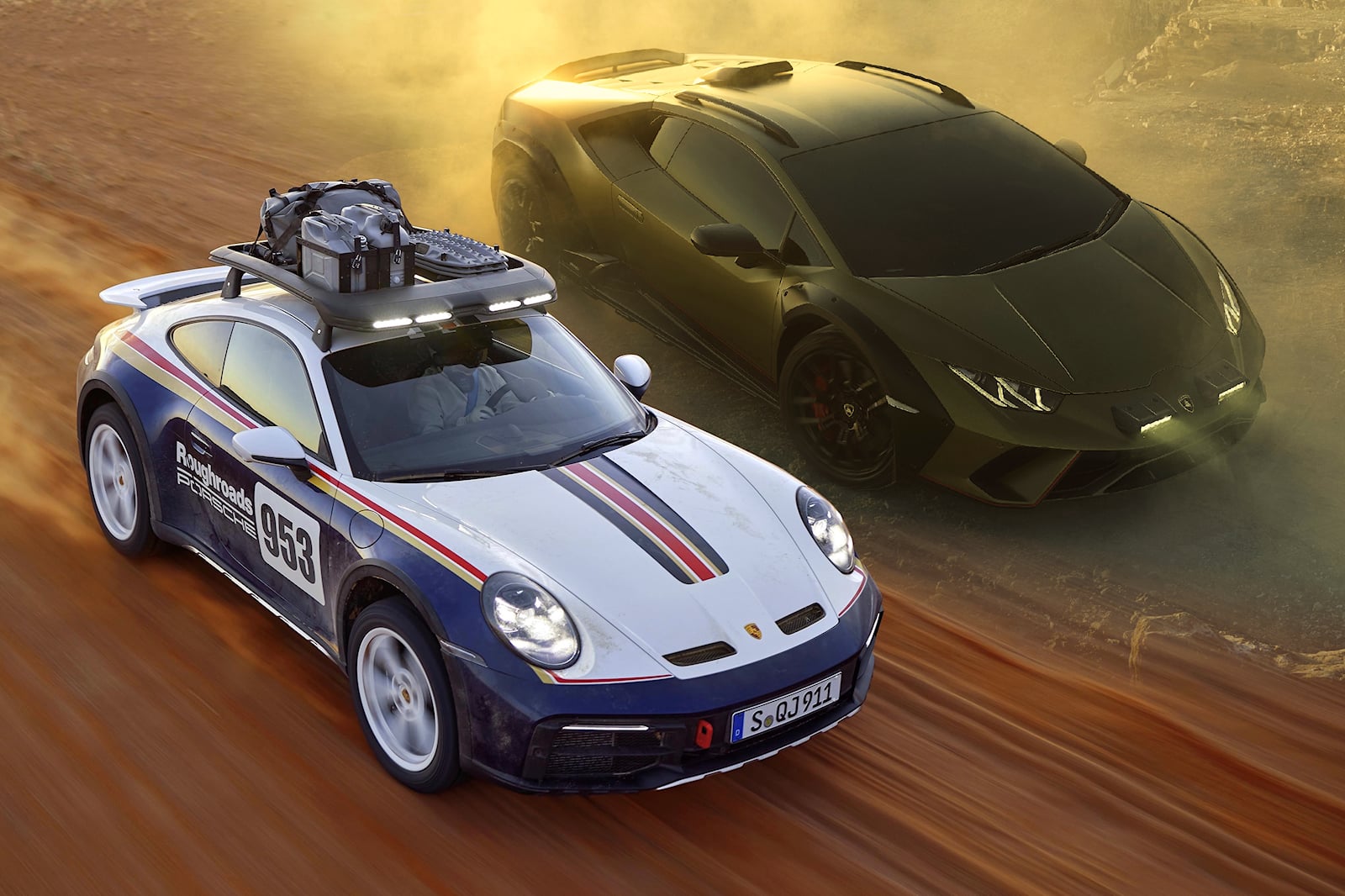 兰博基尼 Huracan Sterrato VS 保时捷 911 Dakar