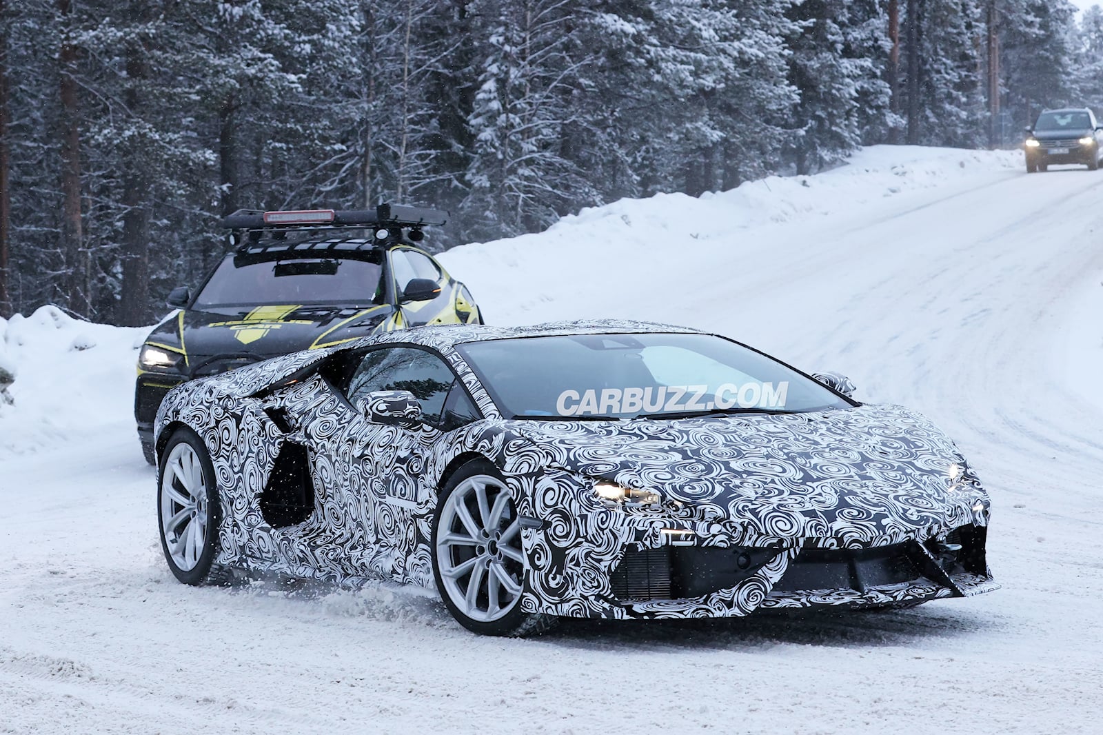 兰博基尼 Aventador Hybrid 继任者开始冬季测试